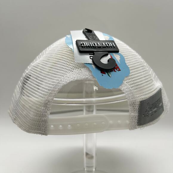 Cartoon Network Adventure Time Finn Adult OS White Trucker Snapback Mesh Hat NEW - Picture 3 of 9